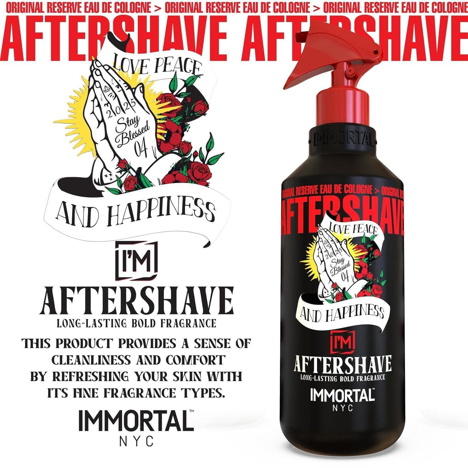 Immortal NYC Stay Blessed 04, After Shave Spray Premier Men's Cologne, 17 oz
